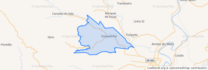 Mapa de ubicacion de Forquetinha.