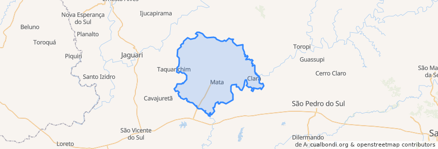 Mapa de ubicacion de Mata.