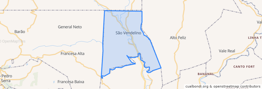 Mapa de ubicacion de São Vendelino.