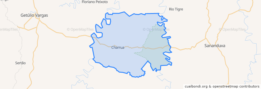 Mapa de ubicacion de Charrua.