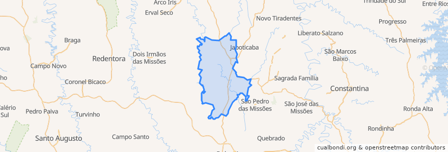 Mapa de ubicacion de Boa Vista das Missões.