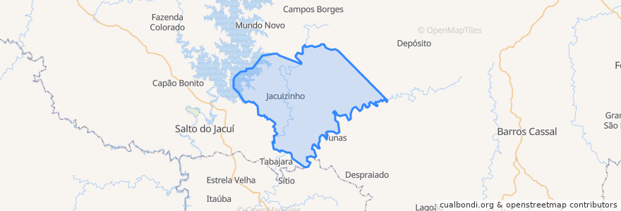 Mapa de ubicacion de Jacuizinho.