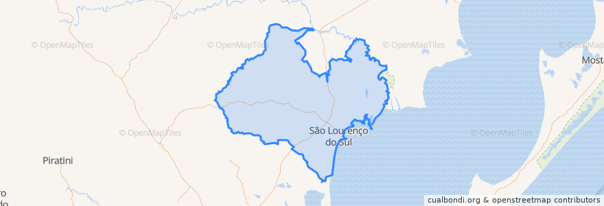 Mapa de ubicacion de São Lourenço do Sul.