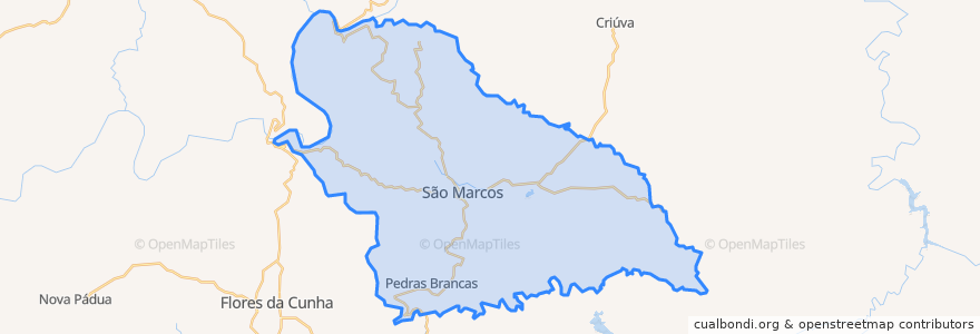 Mapa de ubicacion de São Marcos.