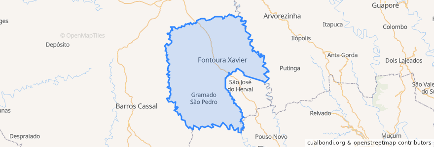 Mapa de ubicacion de Fontoura Xavier.