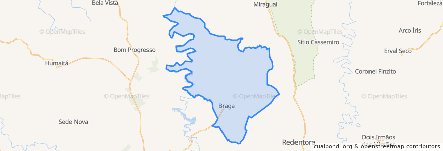 Mapa de ubicacion de Braga.