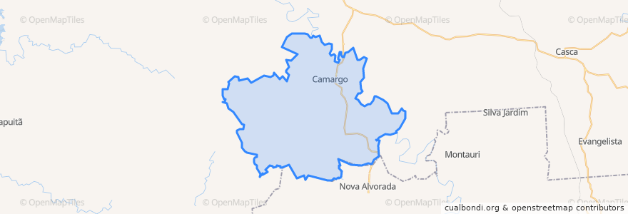 Mapa de ubicacion de Camargo.