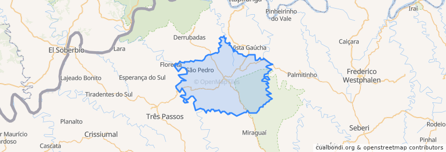 Mapa de ubicacion de Tenente Portela.