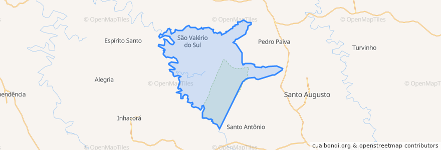 Mapa de ubicacion de São Valério do Sul.