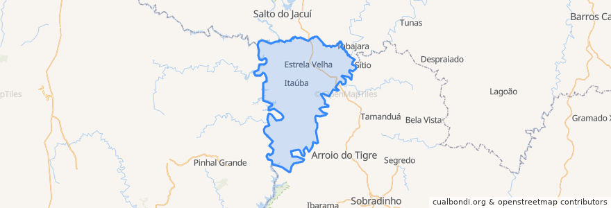 Mapa de ubicacion de Estrela Velha.