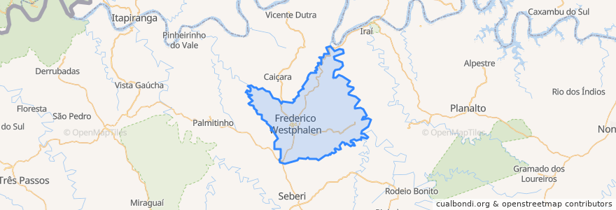 Mapa de ubicacion de Frederico Westphalen.