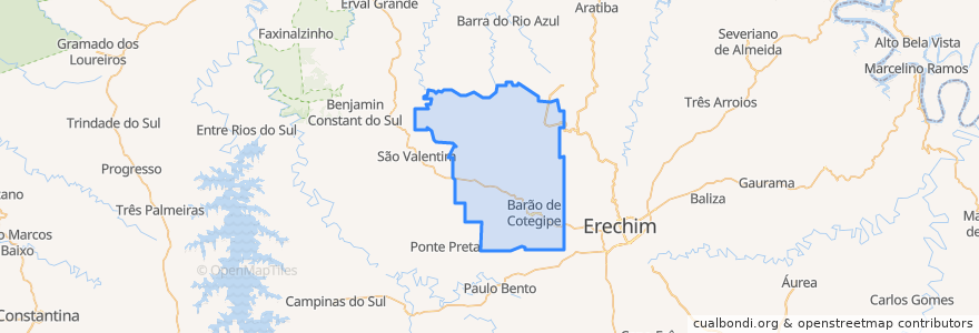 Mapa de ubicacion de Barão de Cotegipe.