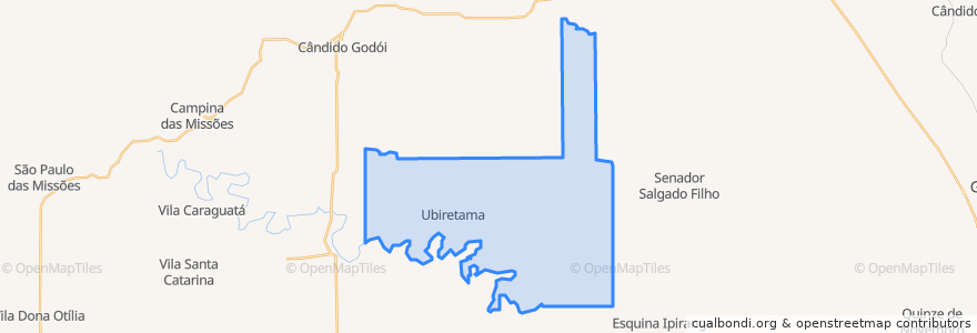 Mapa de ubicacion de Ubiretama.