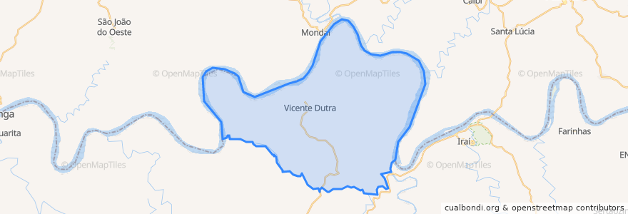 Mapa de ubicacion de Vicente Dutra.