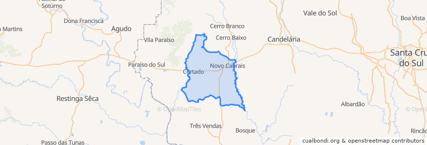 Mapa de ubicacion de Novo Cabrais.