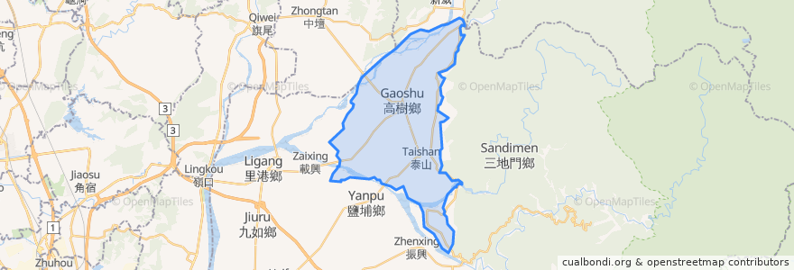 Mapa de ubicacion de Gaoshu.