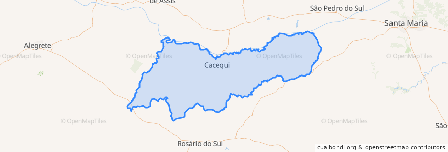 Mapa de ubicacion de Cacequi.