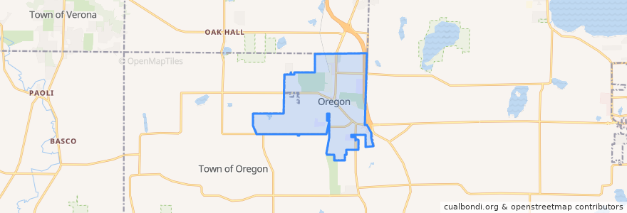 Mapa de ubicacion de Oregon.