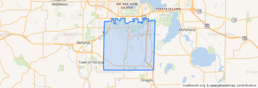 Mapa de ubicacion de Fitchburg.