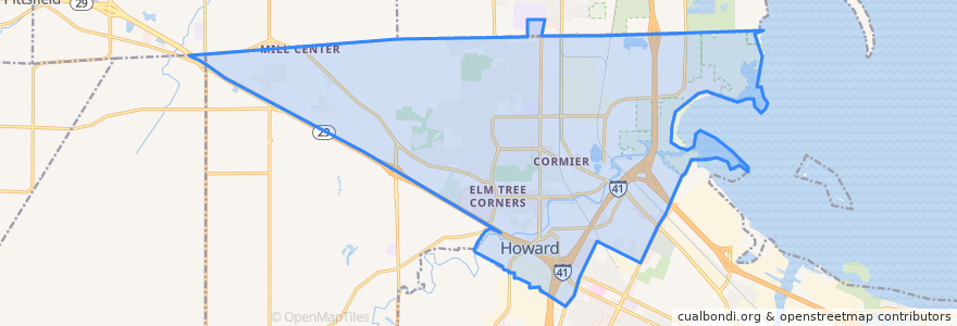 Mapa de ubicacion de Howard.