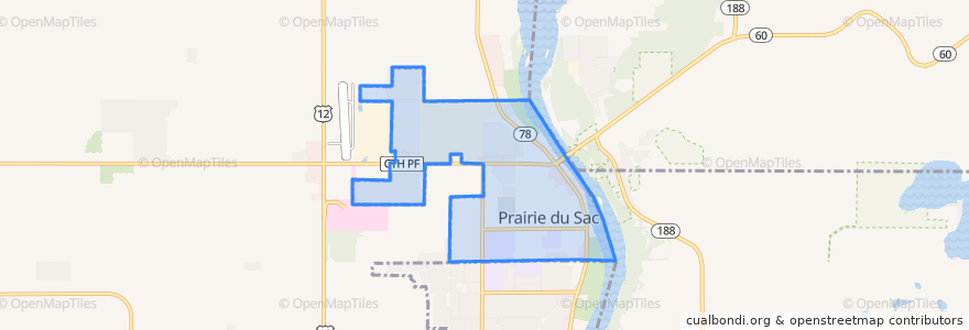 Mapa de ubicacion de Village of Prairie du Sac.