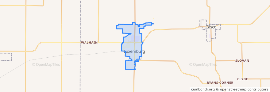 Mapa de ubicacion de Luxemburg.