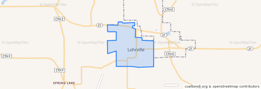 Mapa de ubicacion de Lohrville.