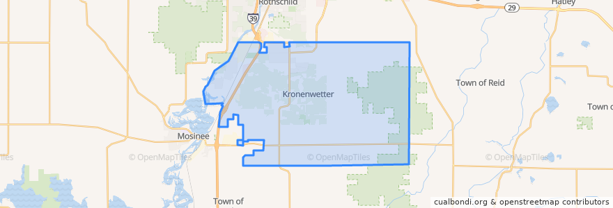 Mapa de ubicacion de Kronenwetter.