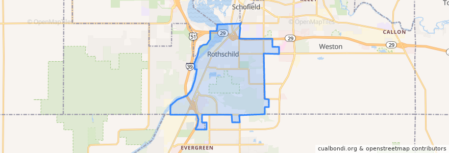 Mapa de ubicacion de Rothschild.