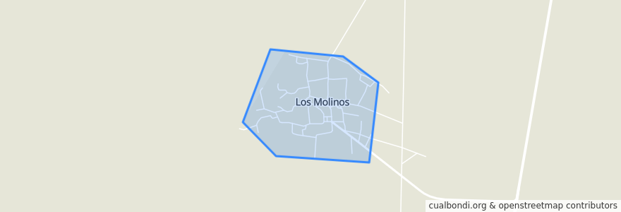 Mapa de ubicacion de Los Molinos.