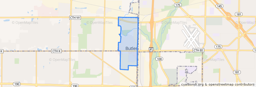 Mapa de ubicacion de Butler.