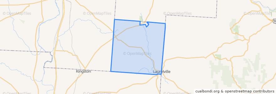 Mapa de ubicacion de Salt Creek Township.