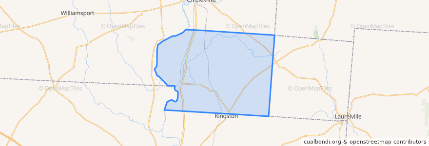 Mapa de ubicacion de Pickaway Township.