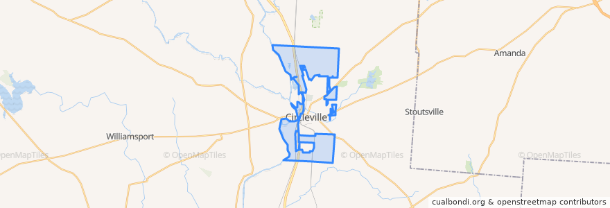 Mapa de ubicacion de Circleville Township.