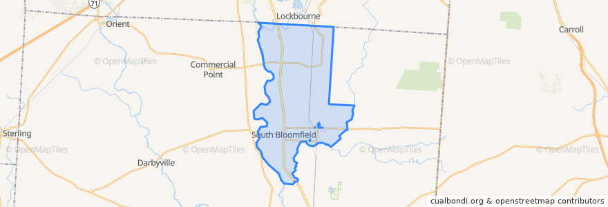 Mapa de ubicacion de Harrison Township.