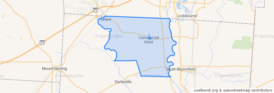 Mapa de ubicacion de Scioto Township.