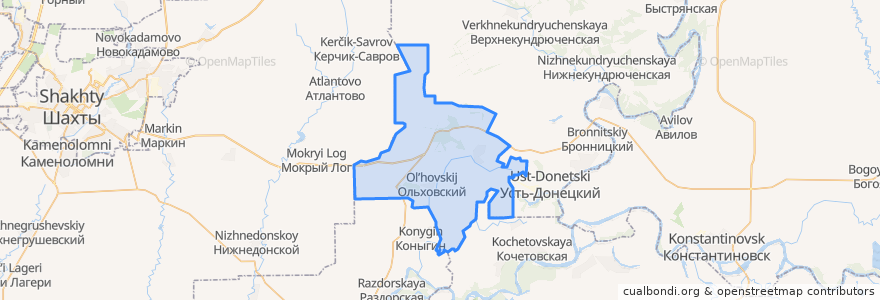 Mapa de ubicacion de Крымское сельское поселение.