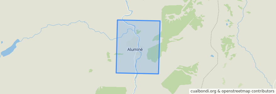 Mapa de ubicacion de Límite municipio de Aluminé.