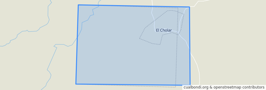 Mapa de ubicacion de Límite municipio de El Cholar.