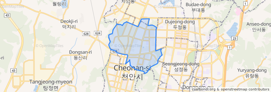 Mapa de ubicacion de Baekseok-dong.