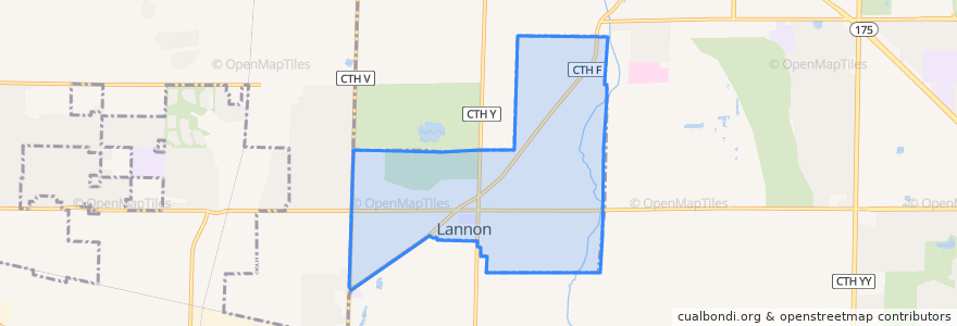 Mapa de ubicacion de Lannon.