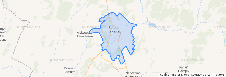 Mapa de ubicacion de городское поселение Белебей.