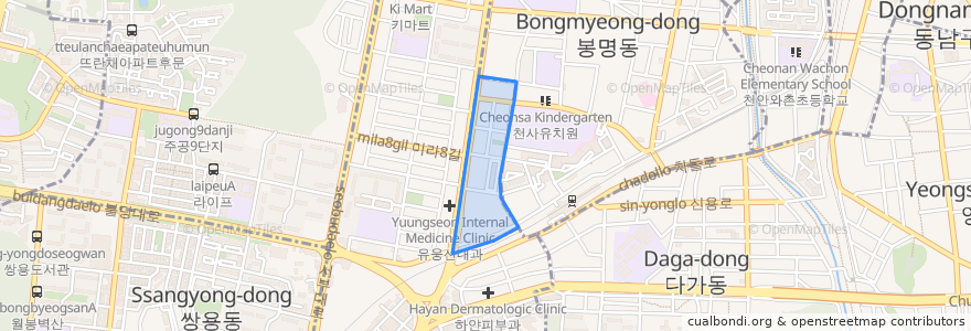 Mapa de ubicacion de Ssangyong-dong.