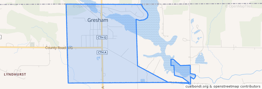 Mapa de ubicacion de Gresham.