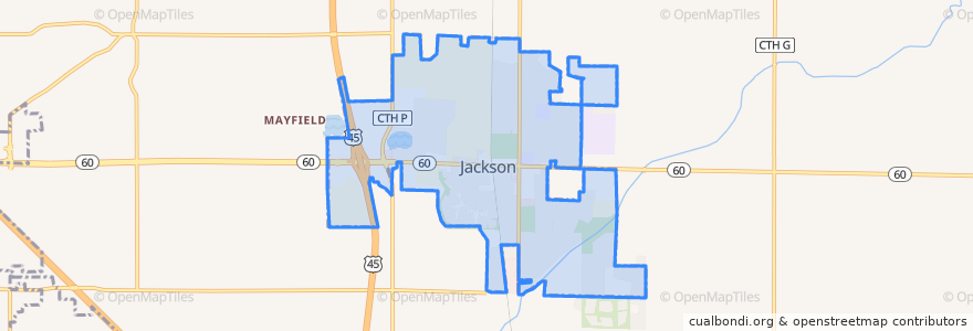 Mapa de ubicacion de Jackson.