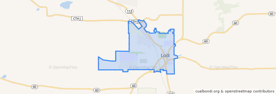 Mapa de ubicacion de Lodi.