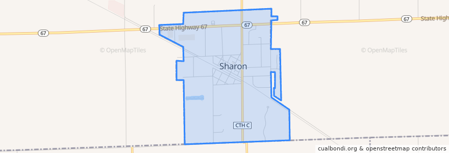 Mapa de ubicacion de Sharon.