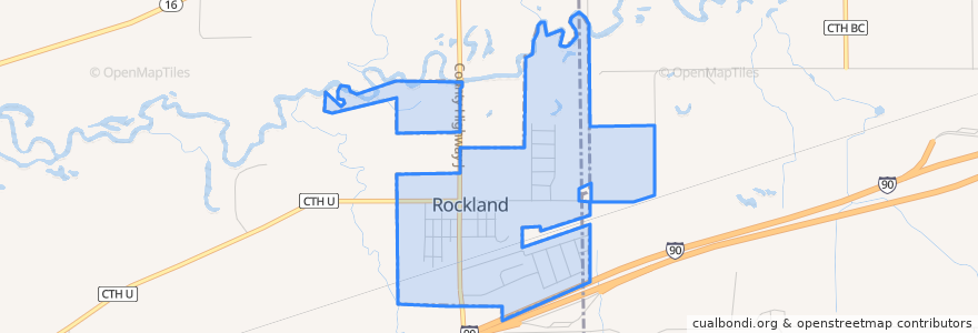 Mapa de ubicacion de Rockland.