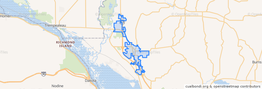 Mapa de ubicacion de Holmen.