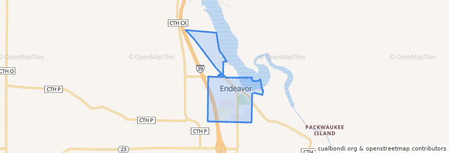 Mapa de ubicacion de Endeavor.